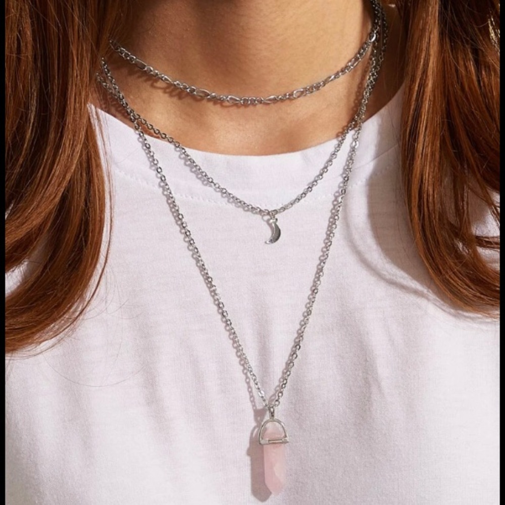1pc Crystal Stone Layered Necklace